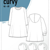 Schnittmuster Kleid Tunika A-Linie DELICIA CURVY (46-60) : - Sewando