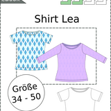 Lea - Shirt mit U-Boot-Auschnitt mit 4 ärmellängen und 2 Halsausschnitten, Gr. 34-50, A4+A0