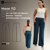 Schnittmuster mit Ebenen, elegante Hose, Bügelfalten, Paspeltaschen,  Gr. 34 -50