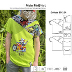 Schnittmuster Main PiniShirt - Teilungsshirt für Kinder - Größe 80-164 - Sewando