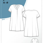 Schnittmuster Kleid, Bluse, Tunika PRAIA (34-60) : - Sewando