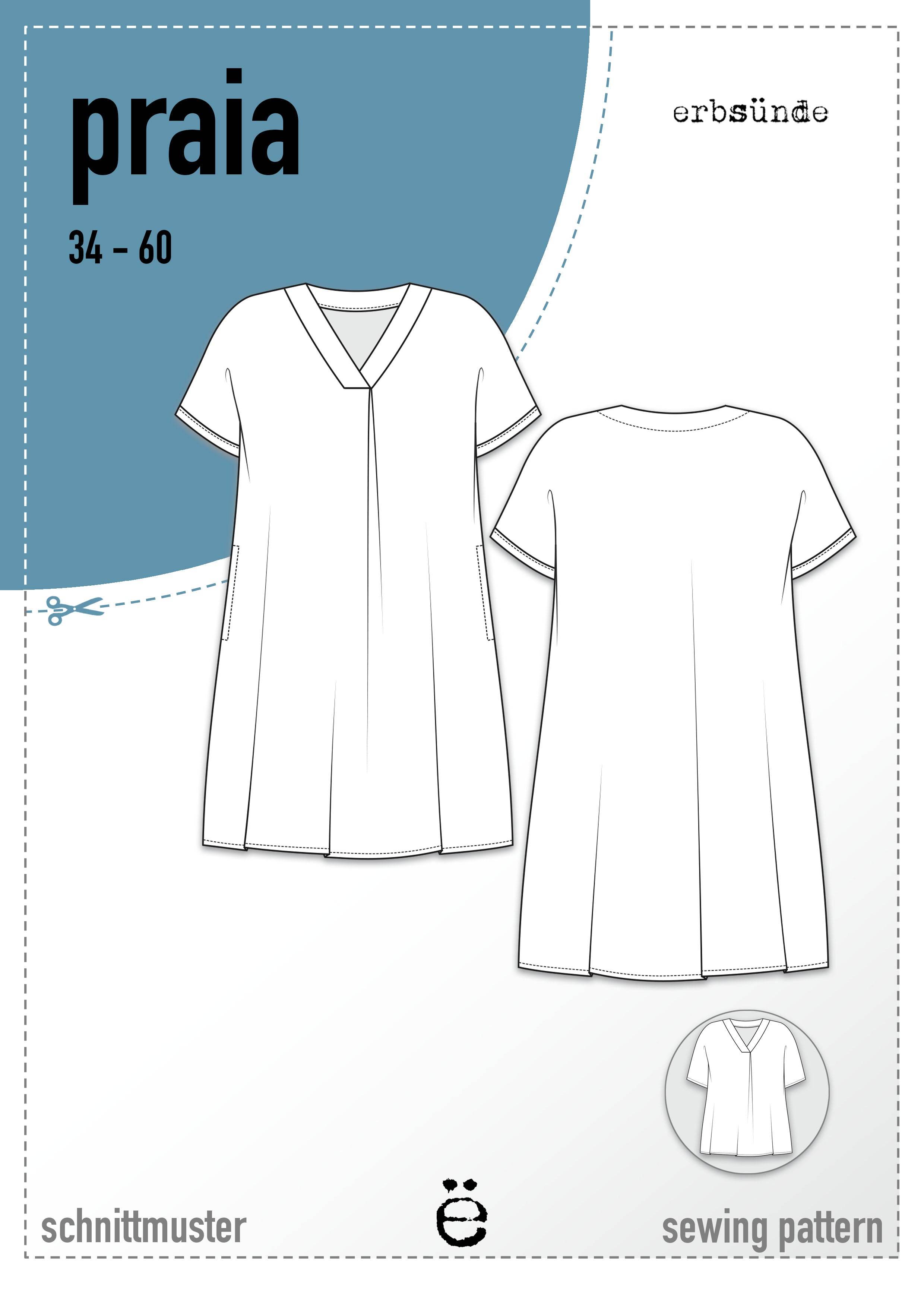 Schnittmuster Kleid, Bluse, Tunika PRAIA (34-60) : - Sewando