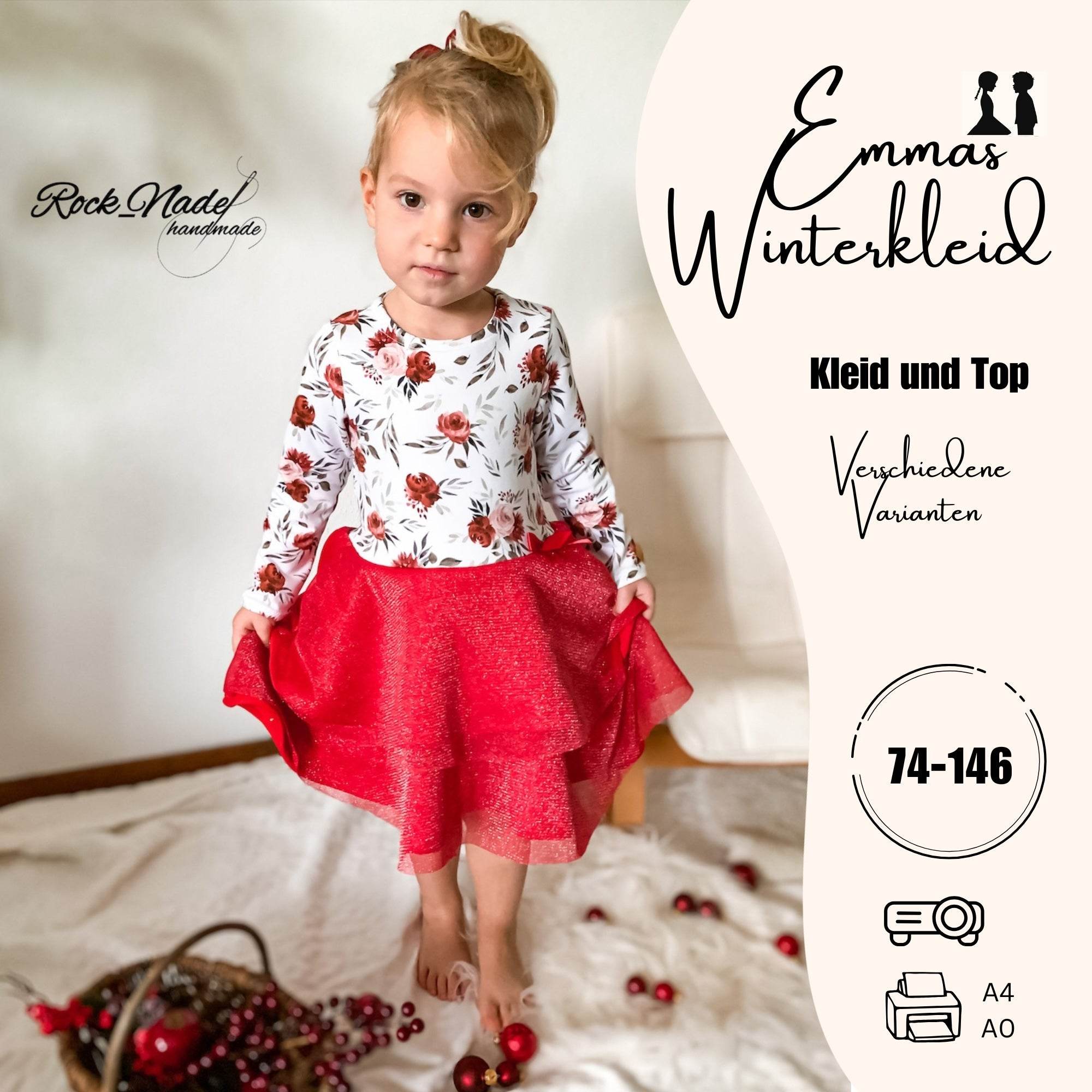 Schnittmuster Emmas Winterkleid Gr. 74-146 - Sewando
