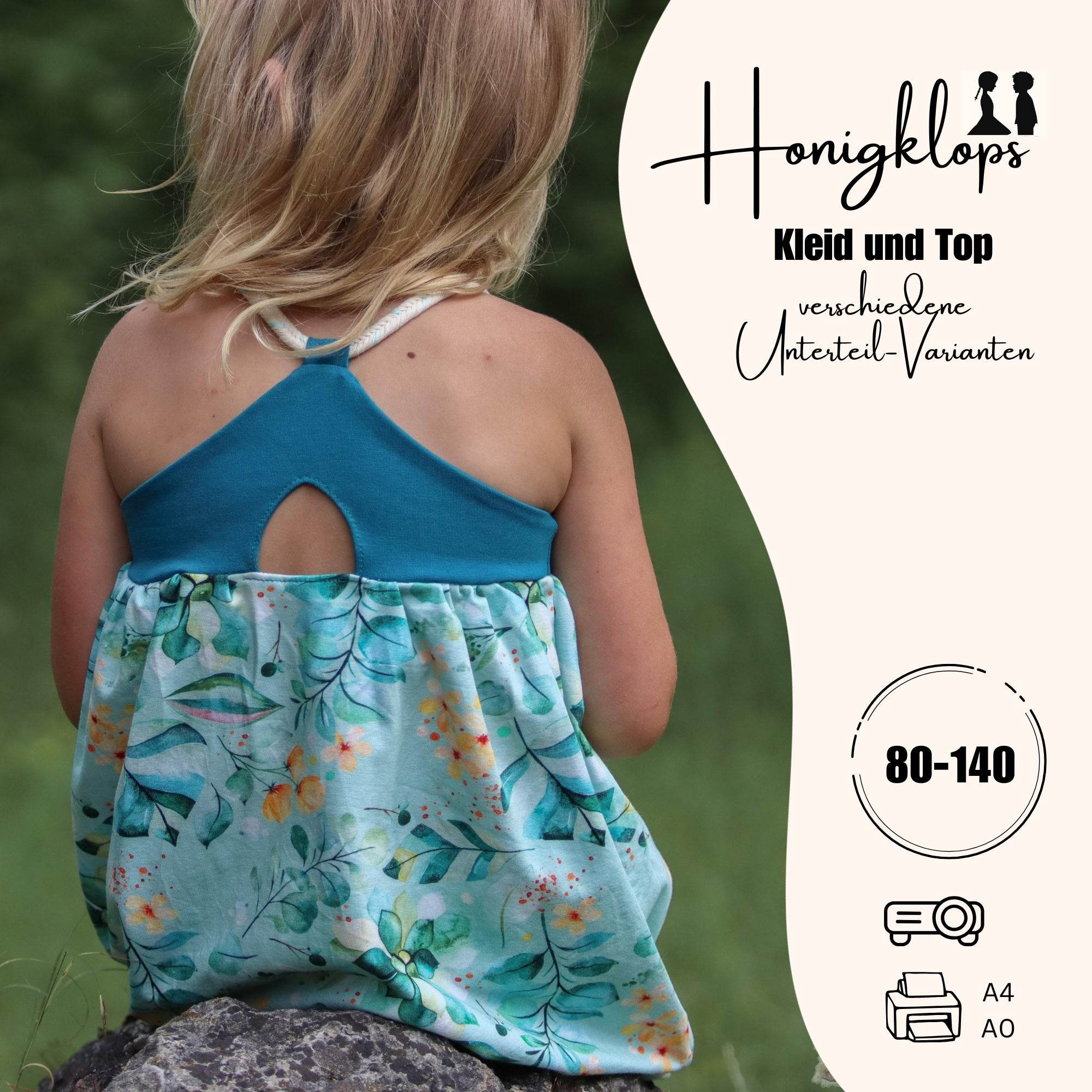 Schnittmuster Kleid und Top Honigklops Gr. 80-140 - Sewando