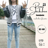 Schnittmuster Runas Jäckchen Collegejacke Gr. 92-140 - Sewando