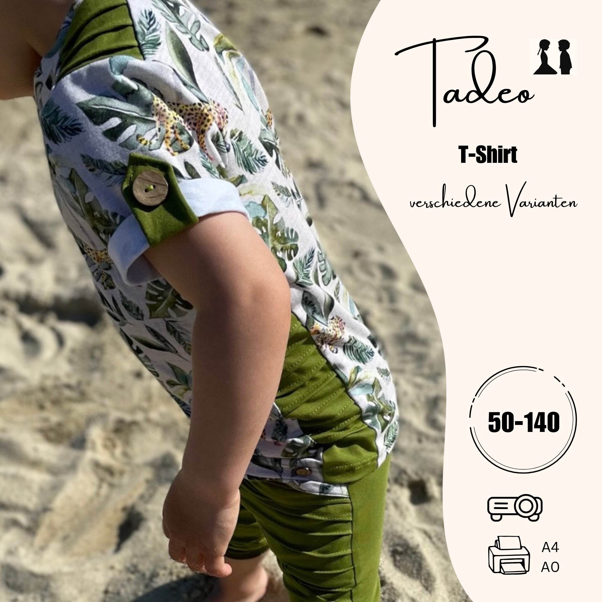 Schnittmuster Tadeos T-Shirt Gr. 50-140 (Kombi) - Sewando