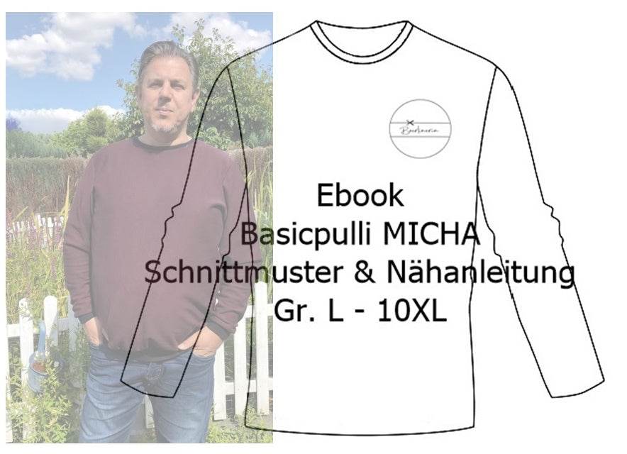 Basic-Pulli MICHA Schnittmuster+Nähanleitung Gr. L - 10XL | BU 118-158 cm: - Sewando