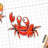 Digi Stamp Set "Krabbe" Drucken, Basteln Plotterdatei