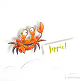 Digi Stamp Set "Krabbe" Drucken, Basteln Plotterdatei