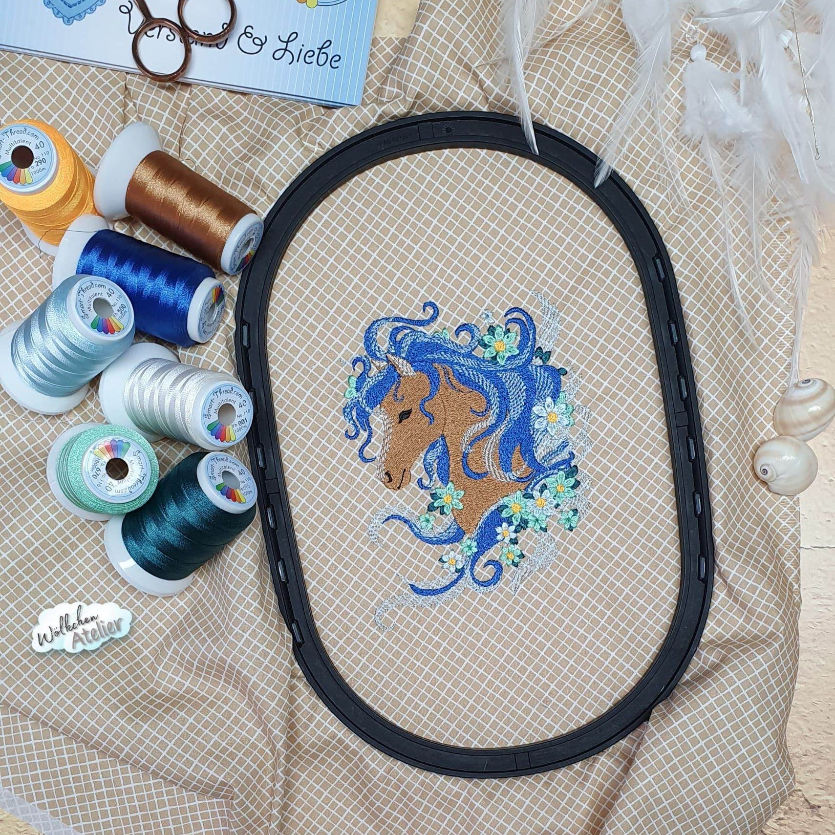Pferd Stickdatei – magisches Motiv für besondere Projekte & Geschenke - Sewando