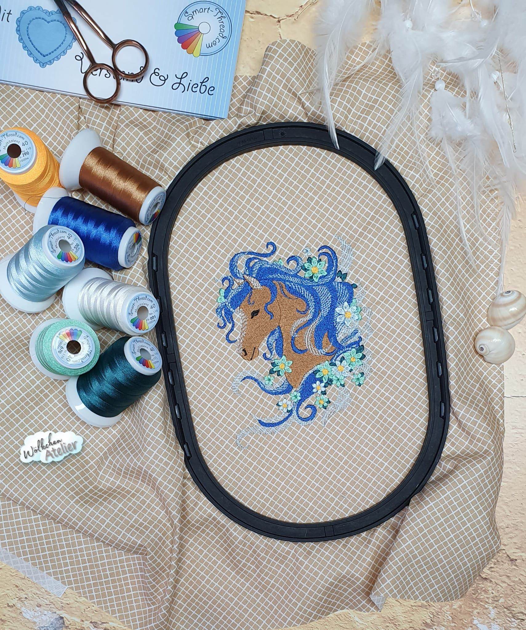 Pferd Stickdatei – magisches Motiv für besondere Projekte & Geschenke - Sewando