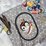 Pinguin Stickdatei – fröhliches Motiv für Kinderkleidung & Geschenke - Sewando