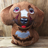 Dackel Stickdatei | Dachshund Embroidery File | ITH Plüschtier Waldi | 16x26 Rahmen | Sofort-Download