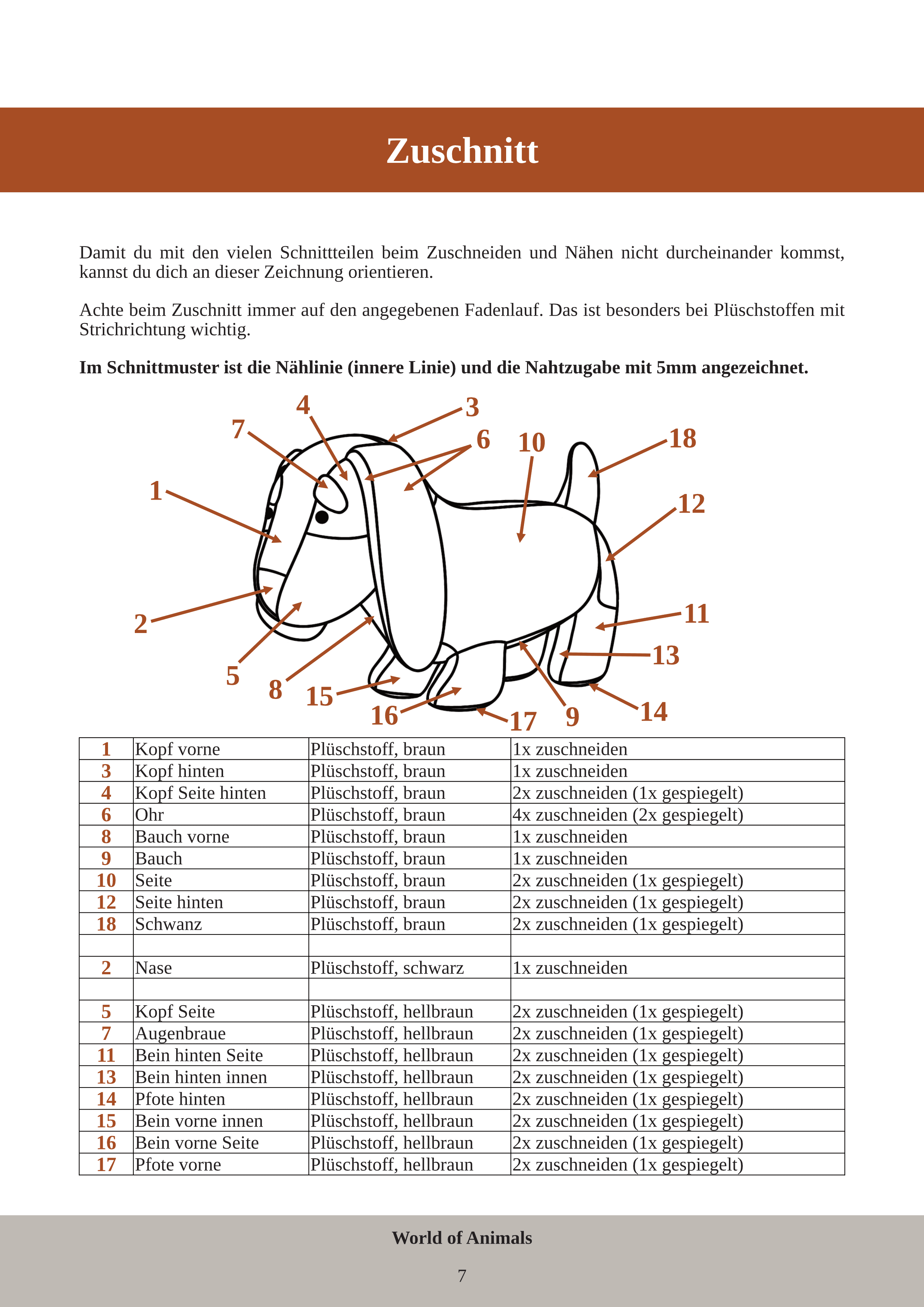 Dackel Vladi - Schnittmuster und Nähanleitung - 18cm - Sewando