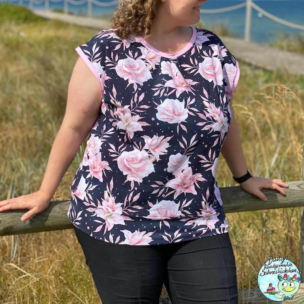 Schnittmuster Shirt mit Falten und Rückenpasse | Gr. 32-50 - Sewando