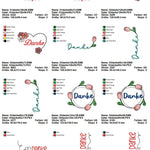 Stickdatei Set Danke Schriftzüge & Sprüche mit Tulpe - Sewando
