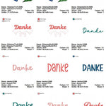 Stickdatei Set Danke Schriftzüge & Sprüche mit Tulpe - Sewando