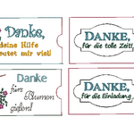 Stickdatei Schokohülle SET DANKE sagen 8 Motive - Sewando