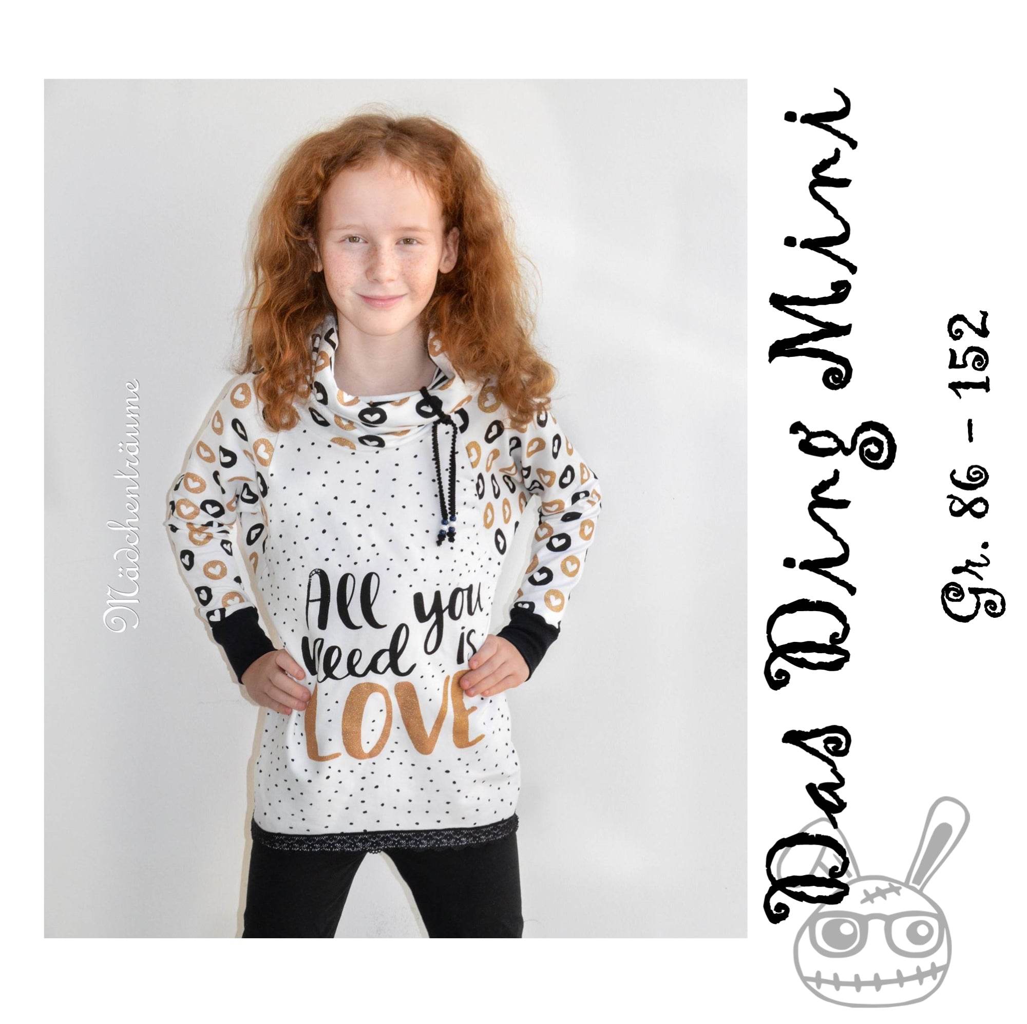Schnittmuster Das Ding Mini Pullover Gr. 86 - 152 - Sewando