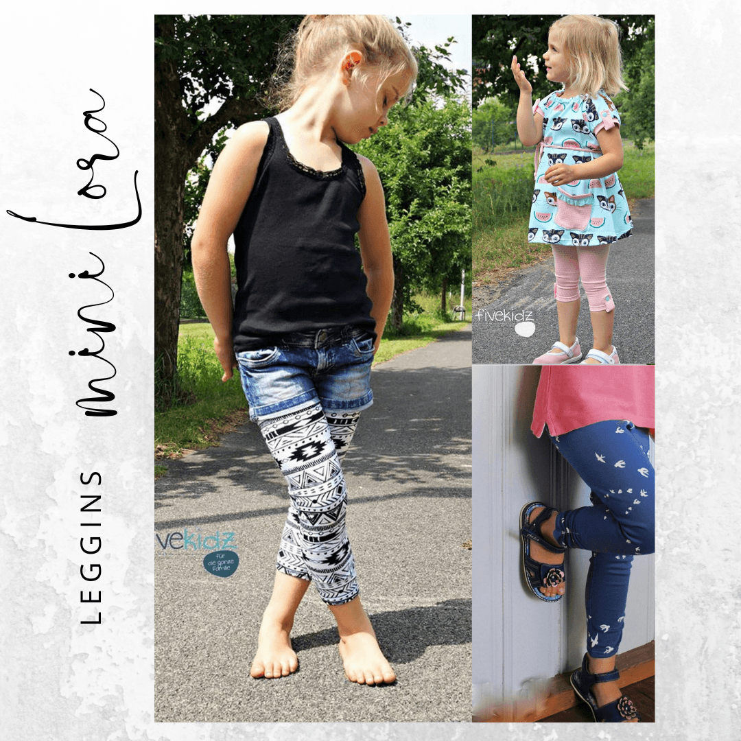 Schnittmuster Leggins mini LORA Gr. 86/92 - 146/152 : - Sewando