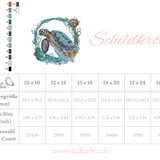 Schildkröte Stickdatei – Ozeanträumerin im Meereskranz für deine Stickmaschine - Sewando