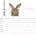 Hase Stickdatei – der stylische Schlappohr-Charmeur mit Brille für deine Stickmaschine - Sewando