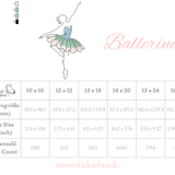 Ballerina Stickdatei, zartes Ballerina-Motiv mit schwingendem Tüllrock für deine Stickmaschine