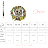 Verspielter Otter mit Blumenkranz – Stickdatei für deine Stickmaschine - Sewando