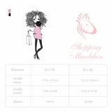 Shopping Mädchen Stickdatei, lässiges City-Doodle mit Lockenmähne für deine Stickmaschine