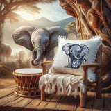 Stickdatei Applikation Elefant Baby "Rosy" - realistisch - FÜR HELLE & DUNKLE STOFFE