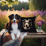 Stickdatei Australian Shepherd  "Bart" - realistisch - FÜR DUNKLE STOFFE