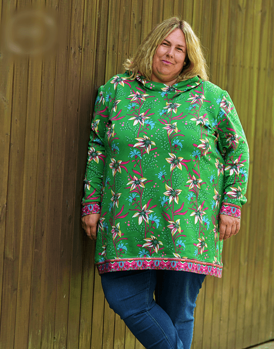 Hoody&Kleid DALINA Schnittmuster+Nähanleitung Gr. 44-58 | BU 116-155 CM : - Sewando