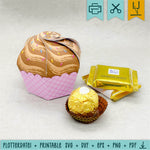 Mitbringsel Geschenkbox Cupcake pink - Plotterdatei - Sewando