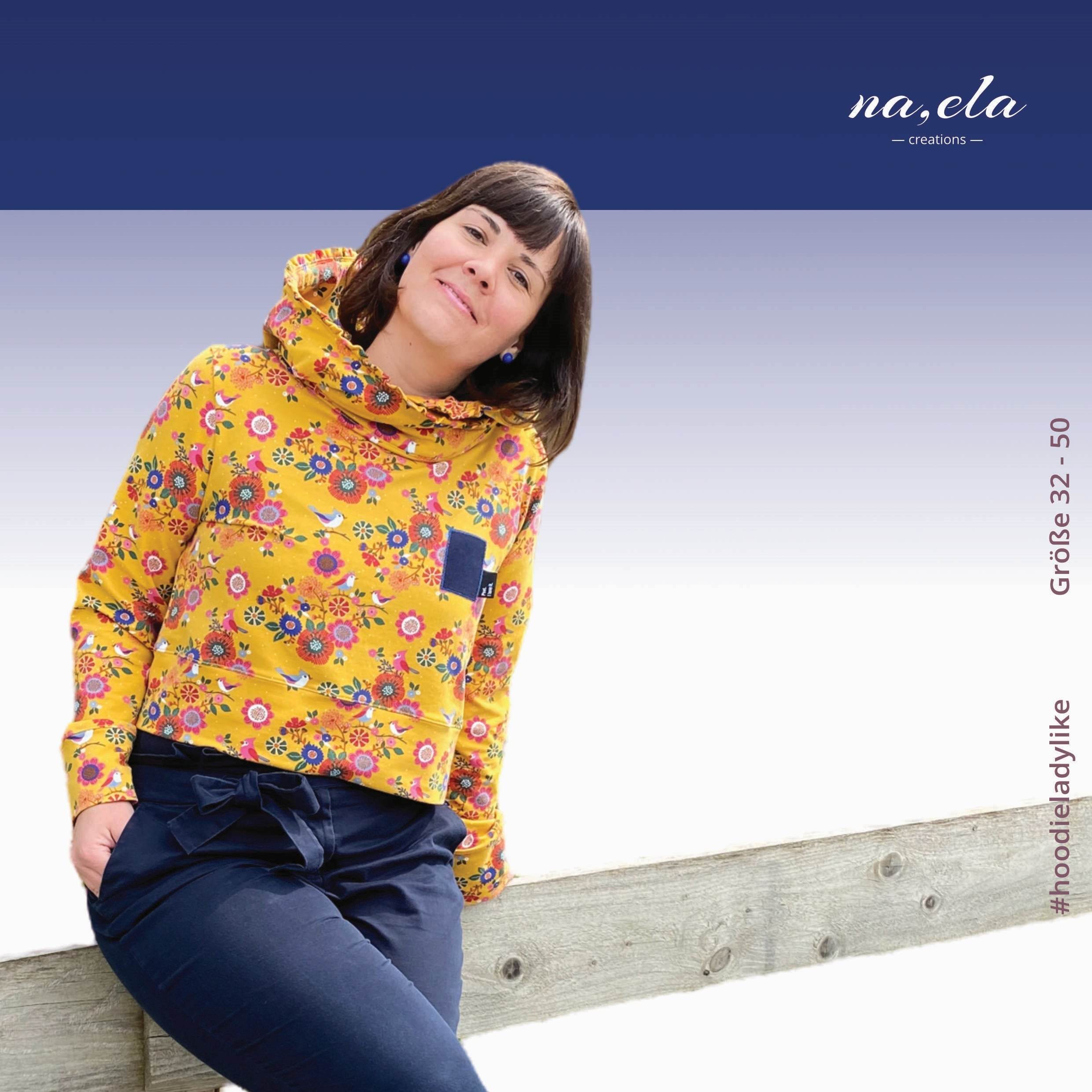 Schnittmuster Hoodie Ladylike, Größe 32 - 50 : - Sewando