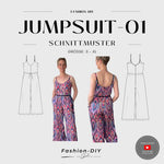 Jumpsuit mit Taillengürtel und weitem Bein - Sewando