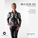 Blazer-02 mit Schalkragen und Puffärmeln - Sewando