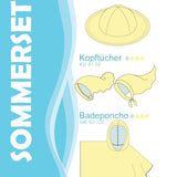Schnittmuster Ebook Sommer Set Sonnenhut, Kopftuch, Badeponcho Gr. 86-128 : - Sewando