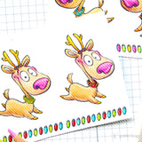 2er Digi Stamp Set "Hirsch" Drucken, Basteln Plotten