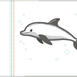 Stickdatei - Delfin Kissen ITH