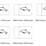 Stickdatei - Delfin Kissen ITH