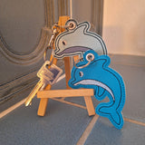 Stickdatei Delfin Schlüsselanhänger ITH Stickdatei - Sewando