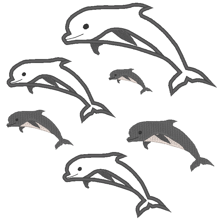Stickdatei Delfin Delphine - Sewando