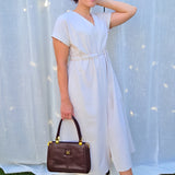 Maxikleid Schnittmuster PDF – Kleid mit V-Ausschnitt, Taschen & Schlitz | Größen 34–50