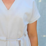 Maxikleid Schnittmuster PDF – Kleid mit V-Ausschnitt, Taschen & Schlitz | Größen 34–50