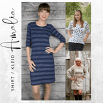 Schnittmuster Shirt Kleid AMALIA Gr. XS-XXXL : - Sewando