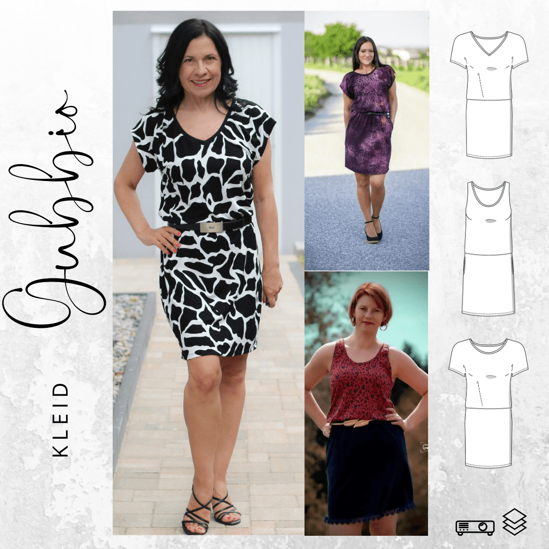 Schnittmuster Kleid GUBBIO Gr. 34-54 : - Sewando
