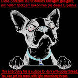 Stickdatei Boston Terrier "Kylo" - realistisch - FÜR HELLE STOFFE