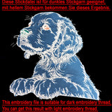 Applikation Stickdatei Irish Setter Welpe "Tabsy" - realistisch - FÜR HELLE & DUNKLE STOFFE