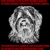 Stickdatei Briard "Jolina" - realistisch - FÜR HELLE STOFFE