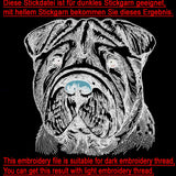 Stickdatei Shar Pei "Harper" - realistisch - FÜR HELLE STOFFE